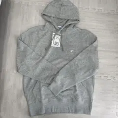 Champion グレー フード付きパーカー M