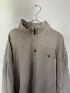 Polo Ralph Lauren ベージュ ハーフジップ XXL