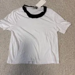 ★ZARA TRAFALUC フリルネック Tシャツ ホワイト★のサムネイル