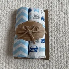 スワドル　おくるみ　布　男の子　ブルー　車
