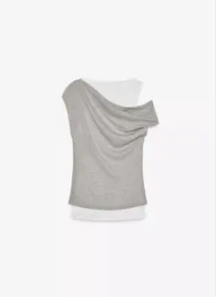 ZARA アシンメトリーダブルTシャツ