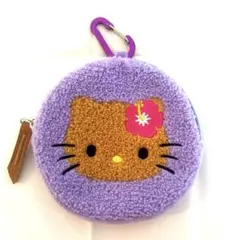 Hello Kitty ボア素材 ポーチ カラビナ付き（新品）
