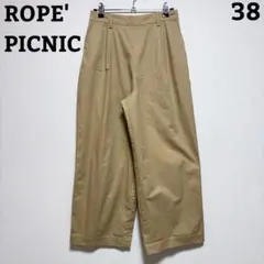 ROPE'PICNIC ワイドパンツ ベージュ 38 ウエストゴム ズボン