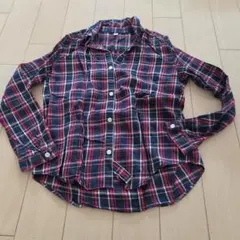 UNIQLO キッズ 長袖シャツ 130cm チェック柄