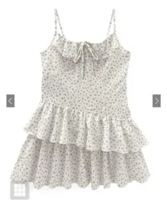 GRL 花柄フリルキャミソールミニワンピース dk1350