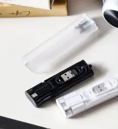 【新品未開封】3COINS マルチケーブルセット　ブラック黒