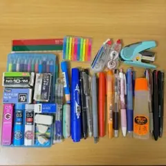 文房具まとめ売り　（ボールペン・色鉛筆・消しゴムなど）フリクション　ホッチキス