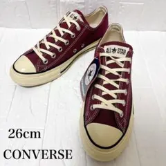 新品✨CONVERSE オールスター AGED OX 26cm ダークチェリーのサムネイル