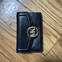 Michael Kors ブラック レザー キーケース