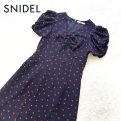 【美品】snidel ロングワンピース ハートコレクション 00 ネイビー