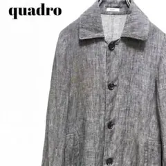 quadro グレー ボタン付きコート FREESIZE 【62】