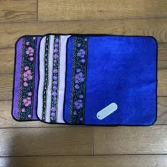 Pour Toujours 花柄刺繍タオルハンカチ3枚セット