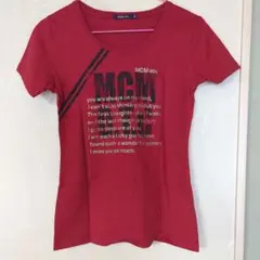 ☆お値下げ〜真っ赤なTシャツ〜MCM otc ロゴプリント 半袖のサムネイル