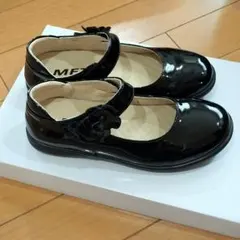 ブラック エニメル キッズ フォーマル シューズ 21cm