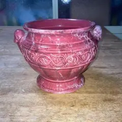⑤ 真紅の花瓶 イタリア製 彫刻 陶器 18✖︎25 1990年代 (291) - メルカリ