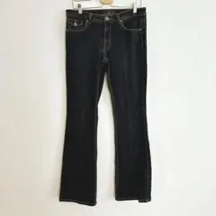 U.S. POLO ASSN. ブラック ブーツカットデニム サイズ10 刺繍