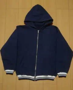 メーカー不明 ライン入り コットンフルジップパーカー