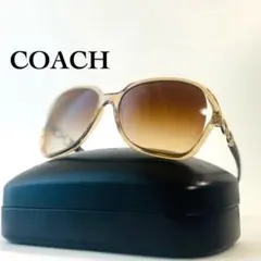 【極美品】COACH サングラス HC8233 フラワーモチーフ 茶 付属品完備 極美品】COACH サングラス HC8233 フラワーモチーフ 茶 付属品完備