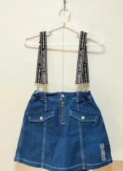 BLUE CROSS GILS サスペンダー付きデニムスカート(キュロット)