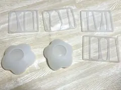 レジン用シリコンモールド花形皿とヘアピン用モールド