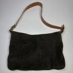 セリーヌ CELINE ヴィンテージ Cマカダム スエード ショルダーバッグ
