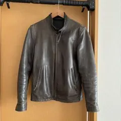 無印良品　ライダース　ジャケット　シングル　本革
