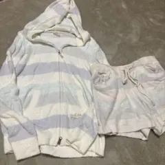 【最終価格】gelato pique フード付きルームウェア ホワイト・ブルー