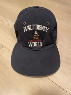 WALT DISNEY WORLD 刺繍キャップ ミッキー ネイビー