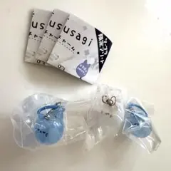 まっくろうさぎ クリアめじるしチャーム　碧nekoサン 白nekoサン 3個