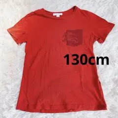 BURBERRY レッド Tシャツ 130cm ポケット 綿100% 男の子