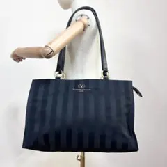 C913 VALENTINO GARAVANI トートバッグ ナイロン 黒 A4のサムネイル