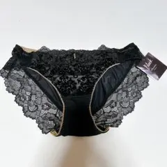新品　チュチュアンナ　黒のレースショーツ　M ブラック　ゴールド　アラベスク模様