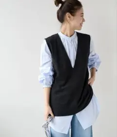 ジャーナルスタンダードレリューム　スラブジャージーベスト＋スカート