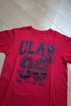 CLAP クラップ　ペイズリーロゴ可愛い Tシャツ　赤　Мサイズ　 ミカノ