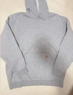 グレー フード付きパーカー