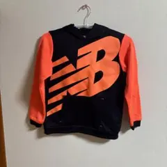 New Balance フード付きパーカー ネイビー/オレンジ