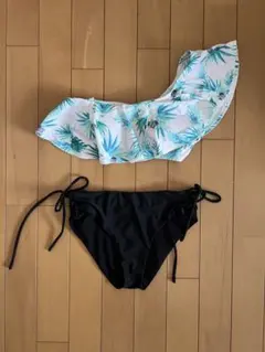トロピカル柄フリルビキニセット オフショルビキニ