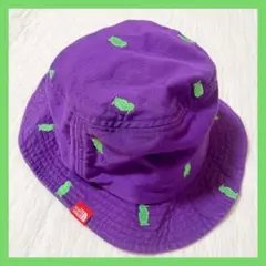 ノースフェイス チャムス コラボバケットハット ブービーバード刺繍 紫 黄緑