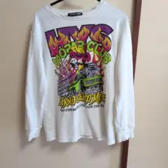 HYSTERIC MINI ホワイト長袖Tシャツ ロッキンジェリービーンズ