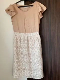 美品★アナトリエ　ドッキングワンピース　ピンクベージュ　イエナ好きにも◎