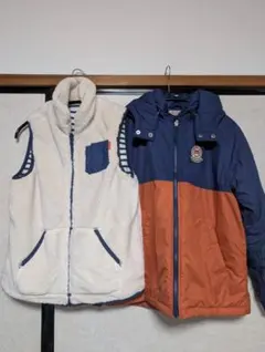 ミキハウス 中綿コート＆取り外し可ベスト