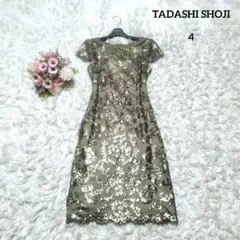 TADASHI SHOJIタダシショージ 総レーススパンコールドレスサイズ 8