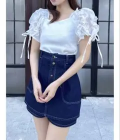 dazzlin ダズリン コルセットスカパン インディゴブルーのサムネイル