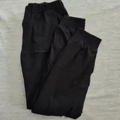 GU 150cm 裏起毛 長ズボン 黒