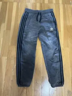 【美品✨】adidas デニムジョガーパンツ　スウェットパンツブラック　sサイズ