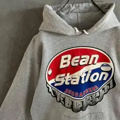 Hanes ヘインズ　パーカー　ビッグプリント　チームロゴ　プルオーバー　IW9