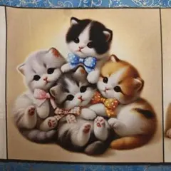 ご確認用　すあま様パネル　ねこちゃん柄　ハンカチ　ハンドメイド12/11