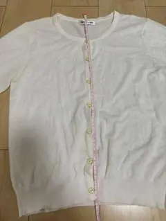 HEALTHY KAREN 半袖カーディガン アイボリー　ホワイト