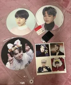 BTS ジミン　うちわ3枚・マスタニムカード4枚セット