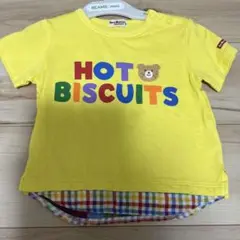 2回着用　ミキハウス　ホットビスケッツ　Tシャツ 90cm